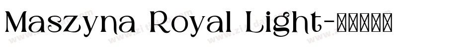 Maszyna Royal Light字体转换